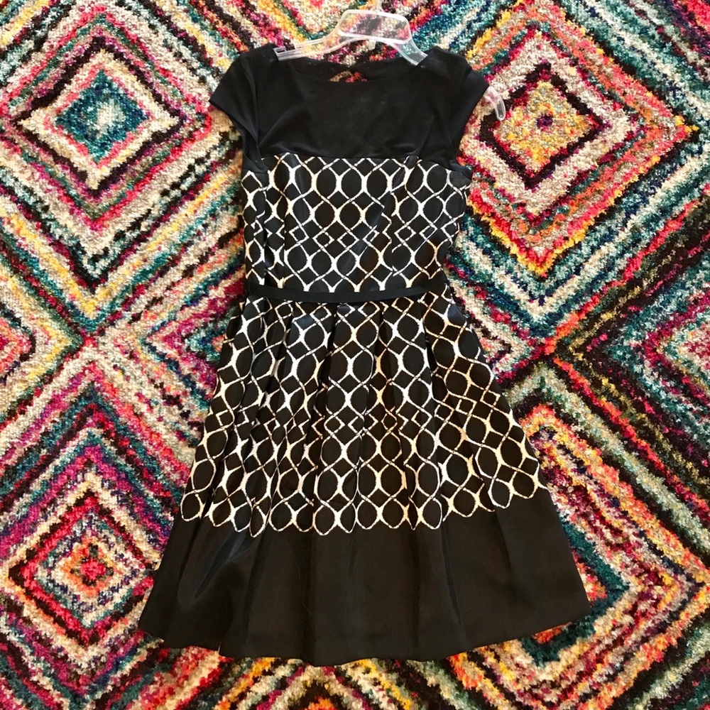 Black and white dress.